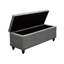 Load image into Gallery viewer, Park Ave Tufted Lift-Top Storage Trunk by Diamond Sofa - Grey Linen