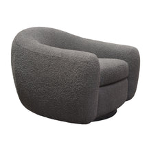 Load image into Gallery viewer, Pascal Swivel Chair in Charcoal Boucle Textured Fabric w/ Contoured Arms & Back by Diamond Sofa