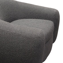 Load image into Gallery viewer, Pascal Swivel Chair in Charcoal Boucle Textured Fabric w/ Contoured Arms & Back by Diamond Sofa
