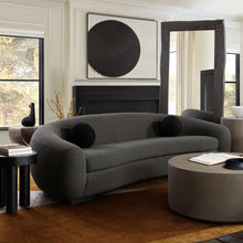 Load image into Gallery viewer, Pascal Sofa in Charcoal Boucle Textured Fabric w/ Contoured Arms & Back by Diamond Sofa