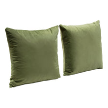 Load image into Gallery viewer, Set of (2) 16" Square Accent Pillows in Sage Green Velvet by Diamond Sofa