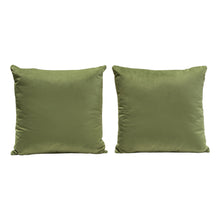 Load image into Gallery viewer, Set of (2) 16" Square Accent Pillows in Sage Green Velvet by Diamond Sofa