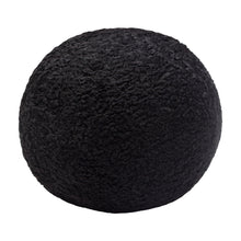 Load image into Gallery viewer, Set of (2) 10" Round Accent Pillows in Black Faux Sheepskin by Diamond Sofa