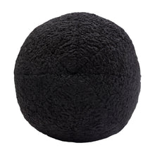 Load image into Gallery viewer, Set of (2) 10" Round Accent Pillows in Black Faux Sheepskin by Diamond Sofa