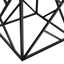 Load image into Gallery viewer, Plymouth Square Accent Table w/ Genuine Grey Marble Top & Black Metal Base by Diamond Sofa