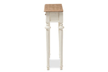 Load image into Gallery viewer, Baxton Studio Marquetterie French Provincial Style Weathered Oak and White Wash Distressed Finish Wood Two-Tone Console Table