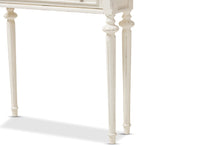 Load image into Gallery viewer, Baxton Studio Marquetterie French Provincial Style Weathered Oak and White Wash Distressed Finish Wood Two-Tone Console Table