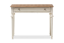 Load image into Gallery viewer, Baxton Studio Marquetterie French Provincial Weathered Oak and Whitewash Writing Desk