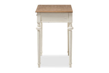 Load image into Gallery viewer, Baxton Studio Marquetterie French Provincial Weathered Oak and Whitewash Writing Desk