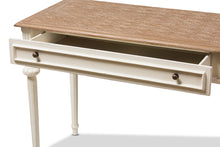 Load image into Gallery viewer, Baxton Studio Marquetterie French Provincial Weathered Oak and Whitewash Writing Desk