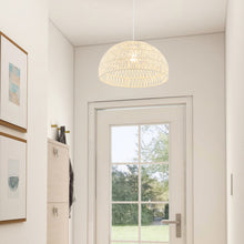 Load image into Gallery viewer, Farmhouse Rattan Pendant Lights with Adjustable Hanging Rope-Beige