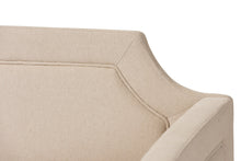 Load image into Gallery viewer, Baxton Studio Parkson Modern and Contemporary Beige Linen Fabric Curved Notched Corners Sofa Twin Daybed with Roll-Out Trundle Guest Bed