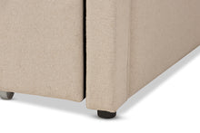 Load image into Gallery viewer, Baxton Studio Parkson Modern and Contemporary Beige Linen Fabric Curved Notched Corners Sofa Twin Daybed with Roll-Out Trundle Guest Bed