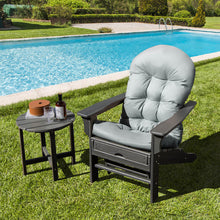 Load image into Gallery viewer, Patio Adirondack Chair Cushion with Fixing Straps and Seat Pad-Gray