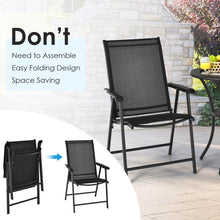 Load image into Gallery viewer, Set of 2 Outdoor Patio Folding Chair with Ergonomic Armrests-Black