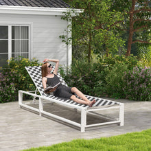 Load image into Gallery viewer, Outdoor Adjustable Patio Chaise Lounge Chair with Wheels and Sturdy Metal Frame