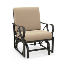 Load image into Gallery viewer, Patio Glider Rocking Chair with Thick Cushion and Curved Armrest-Tan
