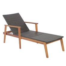 Load image into Gallery viewer, Patio Rattan Lounge Chair with 4-Position Adjustable Backrest