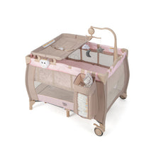 Load image into Gallery viewer, Portable Baby Playard with Changing Table Bassinet and Music Box-Pink