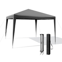 Load image into Gallery viewer, 10 x 10 Feet Outdoor Pop-up Patio Canopy for Beach and Camp-Gray