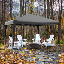 Load image into Gallery viewer, 10 x 10 Feet Outdoor Pop-up Patio Canopy for Beach and Camp-Gray