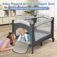 Load image into Gallery viewer, Multi-Functional Baby Playpen with Mattress and Removable Changing Table-Gray