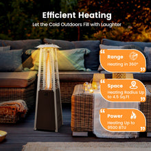 Load image into Gallery viewer, 9500 BTU Portable Steel Tabletop Patio Heater with Glass Tube