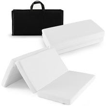 Load image into Gallery viewer, Portable Tri-fold Pack and Play Mattress Pad with Gel-Infused Memory Foam-White