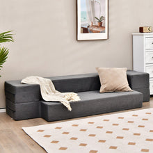 Load image into Gallery viewer, 8 Inch Convertible Folding Sofa Bed with Washable Cover-Queen Size
