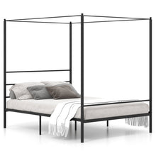 Load image into Gallery viewer, Twin/Full/Queen Size Metal Canopy Bed Frame with Slat Support-Queen Size