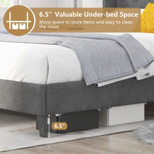 Load image into Gallery viewer, Full/Queen Size Upholstered Platform Bed Frame with Button Tufted Headboard-Queen Size