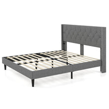 Load image into Gallery viewer, Full/Queen Size Upholstered Platform Bed with Button Tufted Headboard-Queen Size