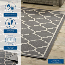Load image into Gallery viewer, Avena Moroccan Quatrefoil Trellis Indoor and Outdoor 9x12 Area Rug by Modway
