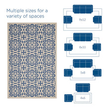 Load image into Gallery viewer, Ariana Vintage Floral Trellis Indoor and Outdoor 4x6 Area Rug by Modway