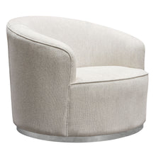 Load image into Gallery viewer, Raven Chair in Light Cream Fabric w/ Brushed Silver Accent Trim by Diamond Sofa