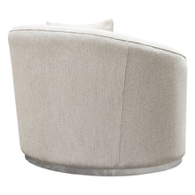 Load image into Gallery viewer, Raven Chair in Light Cream Fabric w/ Brushed Silver Accent Trim by Diamond Sofa