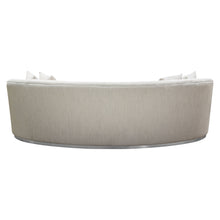 Load image into Gallery viewer, Raven Sofa in Light Cream Fabric w/ Brushed Silver Accent Trim by Diamond Sofa