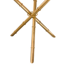 Load image into Gallery viewer, Reed Round Accent Table with White Marble Top and Gold Finished Metal Base by Diamond Sofa