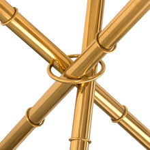 Load image into Gallery viewer, Reed Round Accent Table with White Marble Top and Gold Finished Metal Base by Diamond Sofa