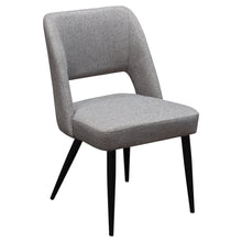 Load image into Gallery viewer, Set of (2) Reveal Dining Chairs in Grey Fabric w/ Black Powder Coat Metal Leg by Diamond Sofa