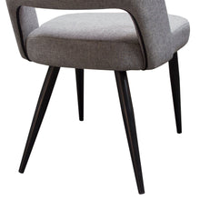 Load image into Gallery viewer, Set of (2) Reveal Dining Chairs in Grey Fabric w/ Black Powder Coat Metal Leg by Diamond Sofa
