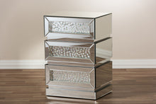 Load image into Gallery viewer, Baxton Studio Sabrina Hollywood Regency Glamour Style Mirrored 3-Drawer Nightstand