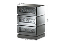 Load image into Gallery viewer, Baxton Studio Sabrina Hollywood Regency Glamour Style Mirrored 3-Drawer Nightstand
