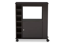 Load image into Gallery viewer, Baxton Studio Ontario Modern and Contemporary Dark Brown Wood Modern Dry Bar and Wine Cabinet