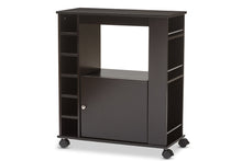 Load image into Gallery viewer, Baxton Studio Ontario Modern and Contemporary Dark Brown Wood Modern Dry Bar and Wine Cabinet