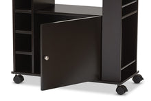 Load image into Gallery viewer, Baxton Studio Ontario Modern and Contemporary Dark Brown Wood Modern Dry Bar and Wine Cabinet