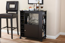 Load image into Gallery viewer, Baxton Studio Ontario Modern and Contemporary Dark Brown Wood Modern Dry Bar and Wine Cabinet