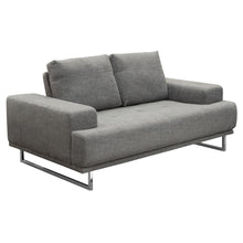 Load image into Gallery viewer, Russo Loveseat w/ Adjustable Seat Backs in Space Grey Fabric by Diamond Sofa