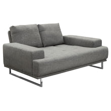 Load image into Gallery viewer, Russo Loveseat w/ Adjustable Seat Backs in Space Grey Fabric by Diamond Sofa