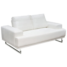 Load image into Gallery viewer, Russo Loveseat w/ Adjustable Seat Backs in White Air Leather by Diamond Sofa